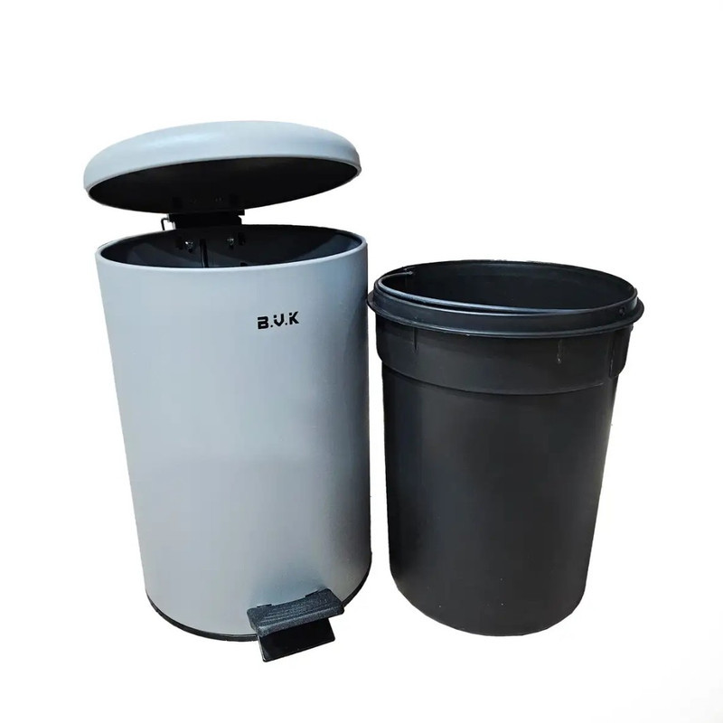 سطل زباله پدالی بی.وی.کی مدل بدنه فلزی آرام بند کد HS8330 گنجایش 12 لیتر