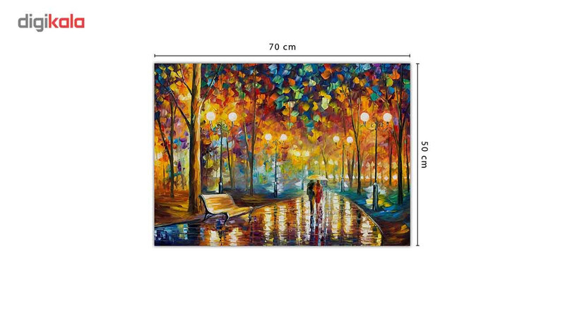 تابلو شاسی ونسونی طرح Leonid Afremov Rains Rustle 2 سایز 50x70 سانتی متر