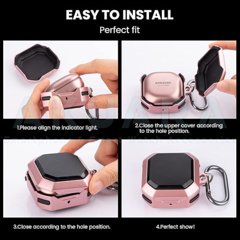 کاور آکوآرا مدل Eggshell مناسب برای کیس هدفون بی سیم سامسونگ Galaxy buds 2  buds pro  buds live  buds 2 Pro