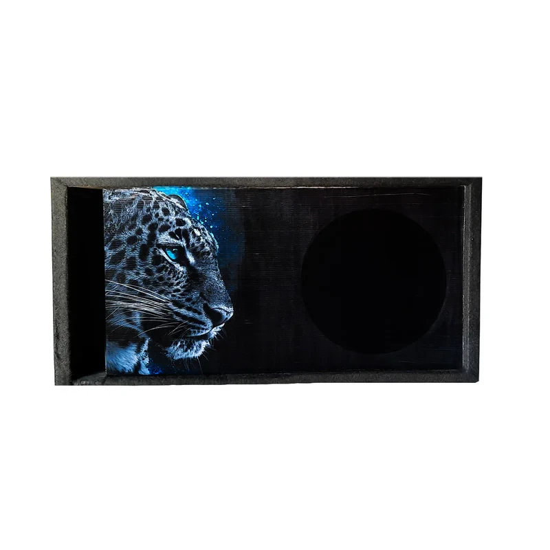 باکس ساب ووفر خودرو طرح استیکر پلنگ مدل 70L مناسب برای ساب 12 اینچ