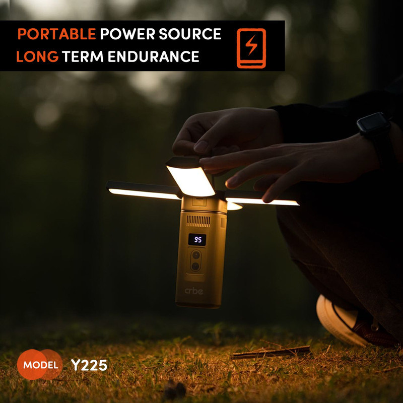 اسپیکر بلوتوثی قابل حمل کربی مدل Y225 POWERBANK&CAMPING LIGHT