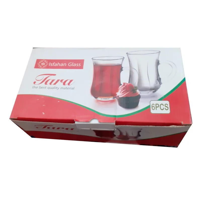 فنجان شیشه و بلور اصفهان مدل تارا بسته 6 عددی