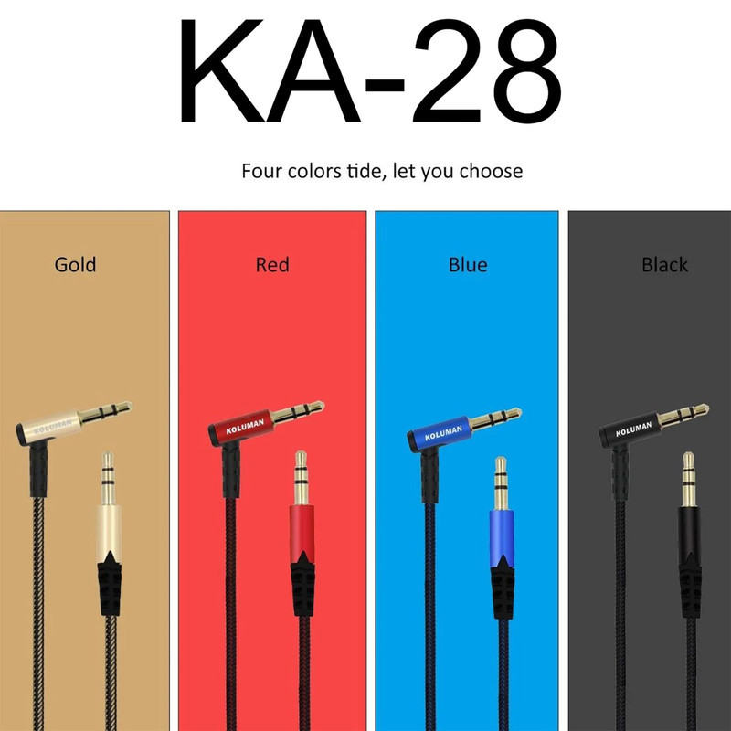کابل AUX کلومن مدل KA28 طول 1 متر