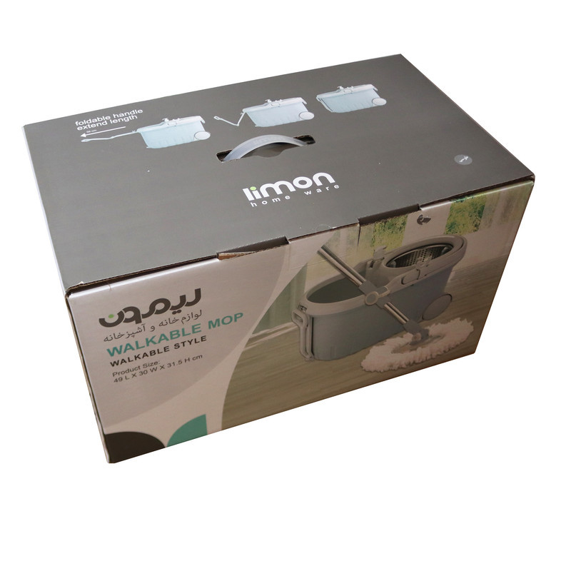 ست سطل و زمین شوی لیمون مدل چرخ دار کد YP-2021