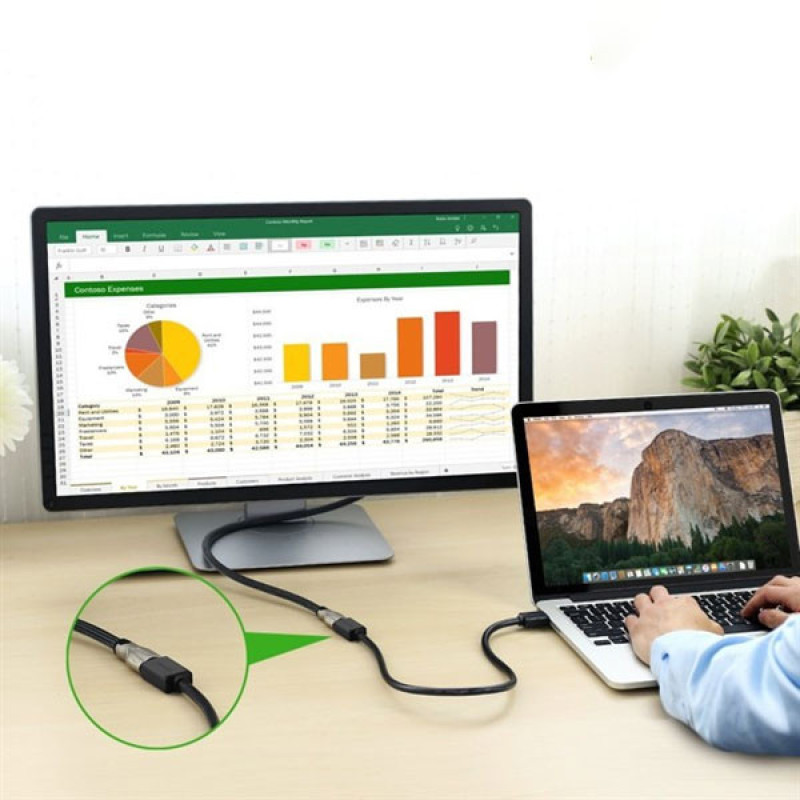 کابل افزایش طول HDMI یوگرین مدل HD107 10141 طول 1 متر