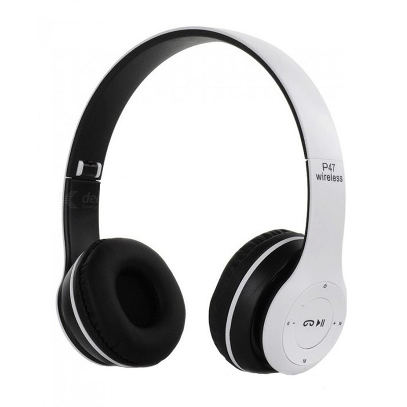 هدفون بلوتوثی مدل P47 EDR بدون قابلیت نویز کنسلینگ، درگاه USB Type-C، دارای شیار کارت حافظه، مقاومت در برابر رطوبت و عرق