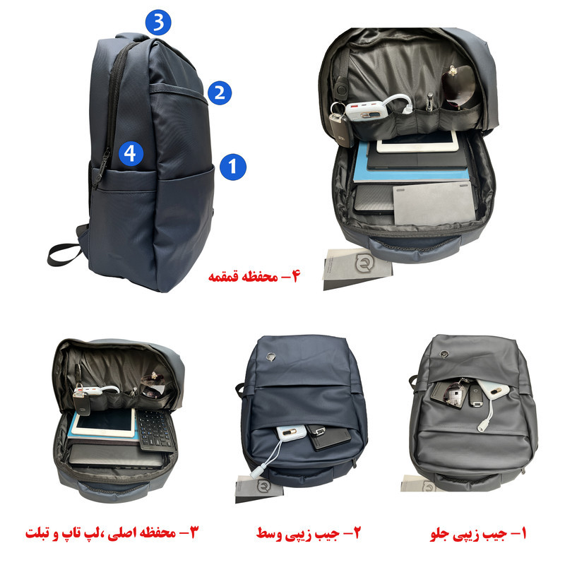 کوله پشتی لپ تاپ وی پاور مدل 1299 مناسب برای لپ تاپ 14.1 تا 15.6 اینچی
