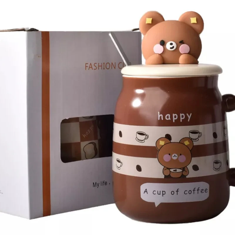 ماگ مدل فانتزی طرح خرسی Happy