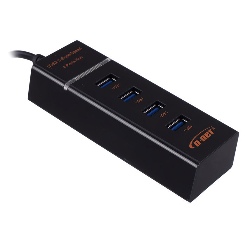 هاب 4 پورت USB 2.0 دی نت مدل DT-423 طول 30 سانتی متر