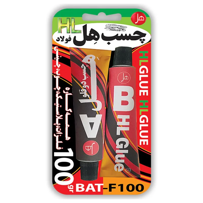 چسب دوقلو هل مدل فولاد کد BAT-F100 وزن 100 گرم