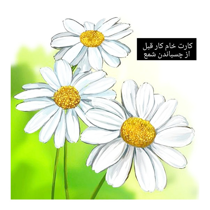 گیفت طرح شمع مدل گل بابونه مجموعه 10 عددی