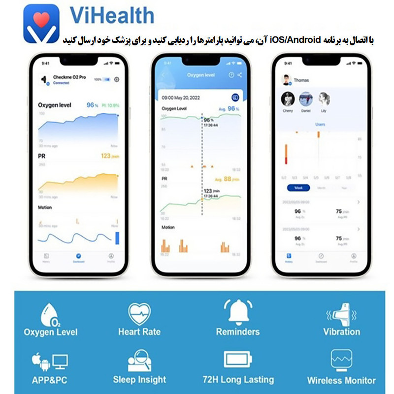 پالس اکسیمتر ولو مدل Checkme o2 max