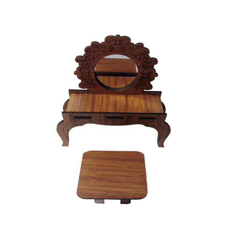 دکوری مدل میز و صندلی آرایشی G300 بسته 2 عددی
