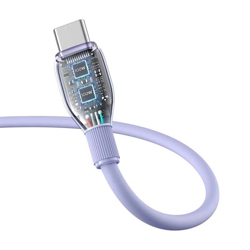 کابل USB-C بیسوس مدل Pudding 100W طول 1.2 متر