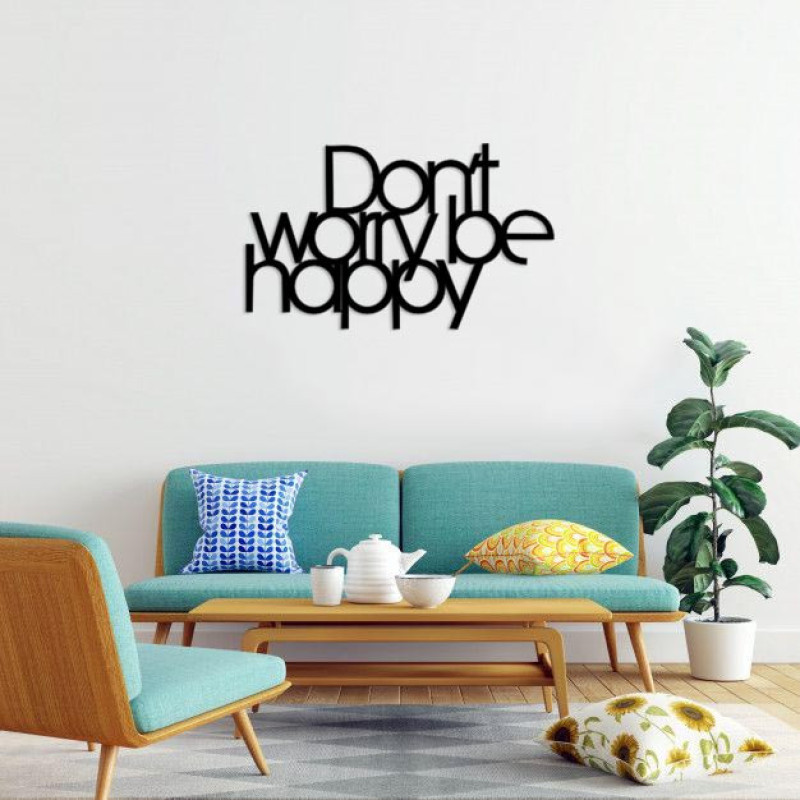 دیوارکوب ماهوت طرح dont worry be happy