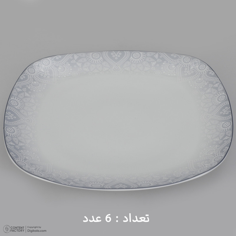 سرویس غذاخوری 27 پارچه چینی زرین ایران سری کواترو مدل ادلین درجه عالی