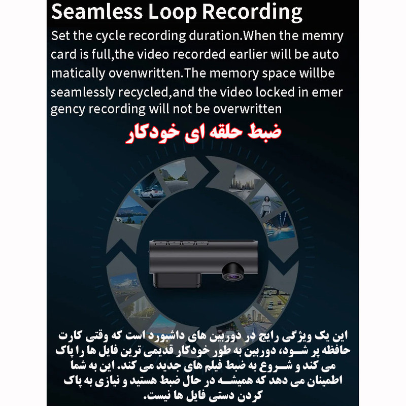 دوربین ثبت وقایع خودرو مدل A62K-10MP