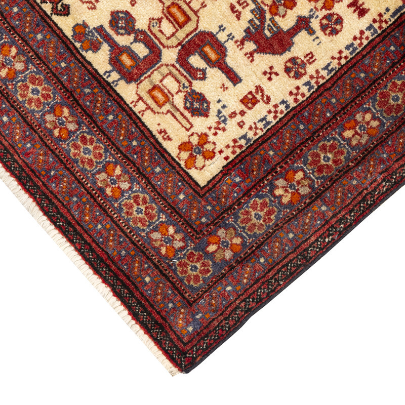 فرش دستبافت 0,5 متری مدل بلوچ کد 29P639 زمینه کرم