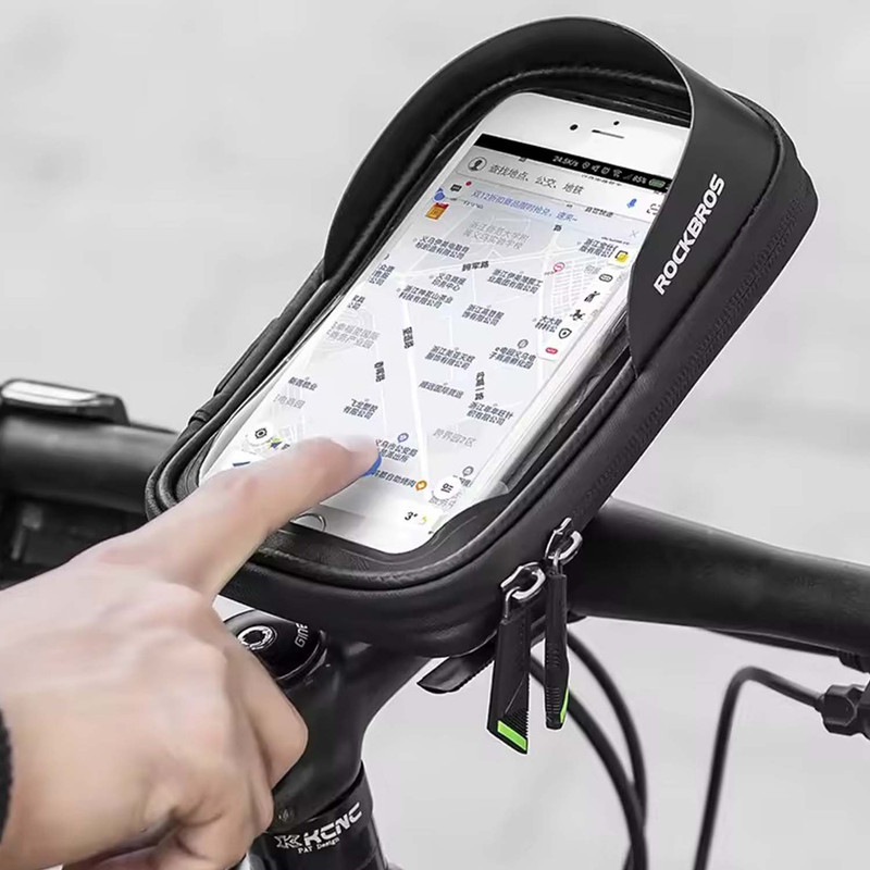 کیف جلوی فرمان دوچرخه راک براس مدل phone bag کد 2048