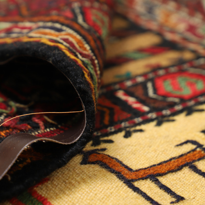 گلیم دستبافت دو متری مدل سفره کردی کد 4020448