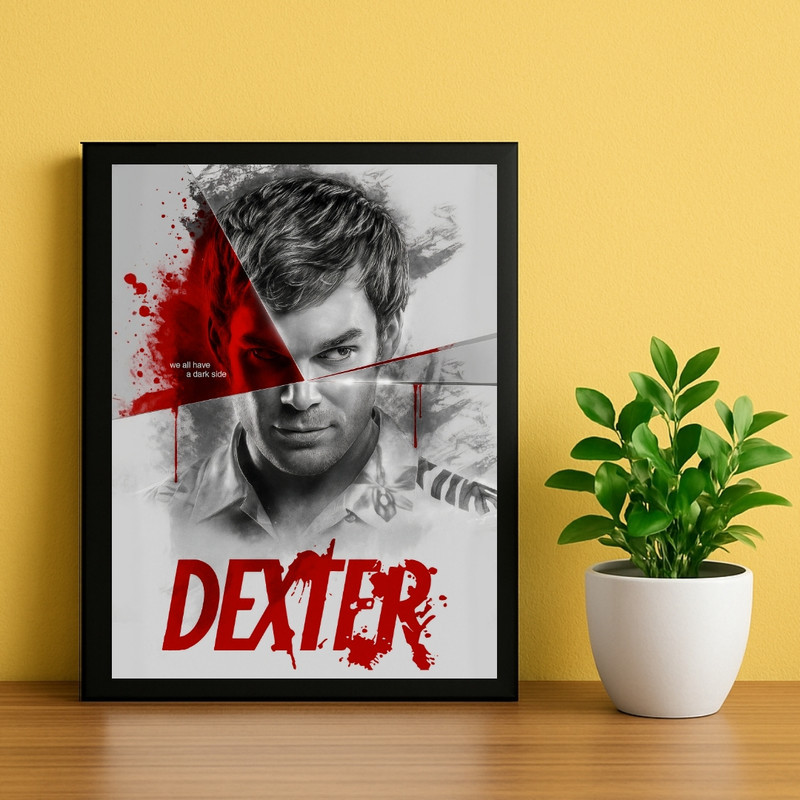 تابلو طرح دکستر Dexter کد 02 فریم مشکی