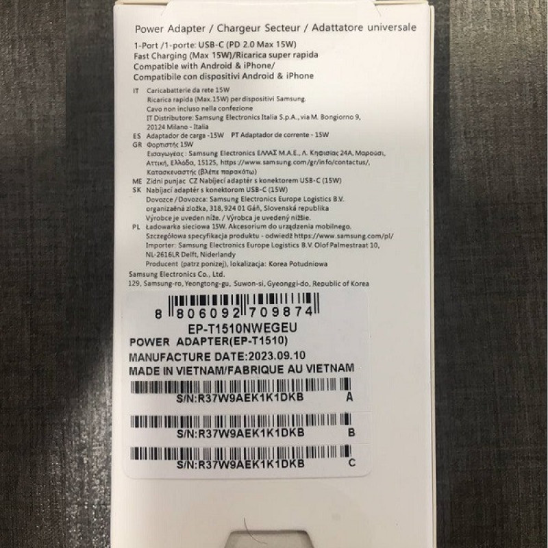 شارژر دیواری 15 وات مدل EP-T1510
