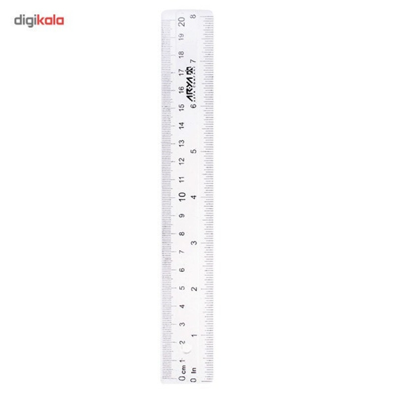 خط کش 20 سانتی متری آریا کد 8020 - بسته 4 عددی