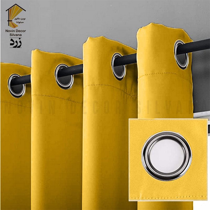 پرده پانچ نوین دکور سیلوانا مدل کتان سایز 200 × 280 سانتی‌متر