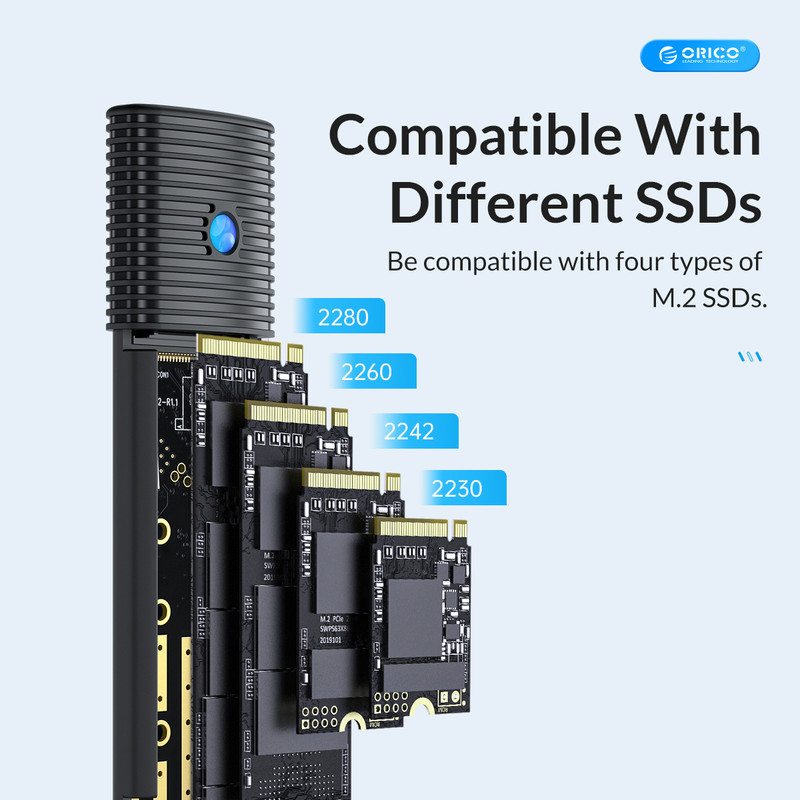 قاب اس اس دی اکسترنال NVMe M.2 اوریکو مدل PWM2-G2