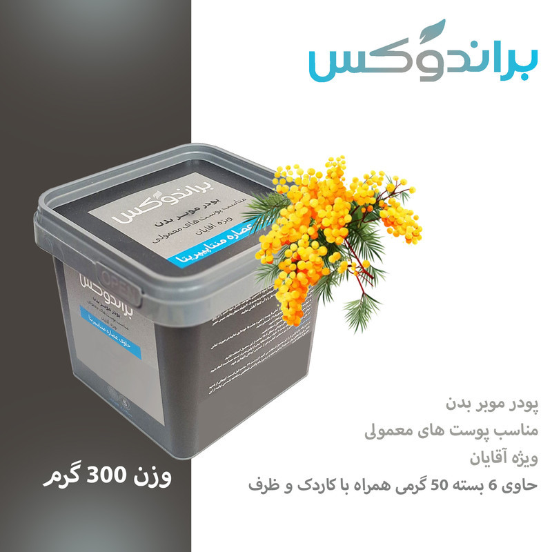 پودر موبر بدن براندوکس مدل Piperita وزن 300 گرم مجموعه 2 عددی