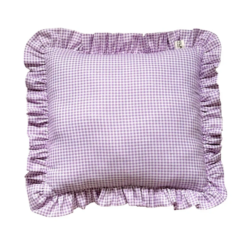 کوسن مدل چهارخونه چین دار سایز 35*35 سانتی متر