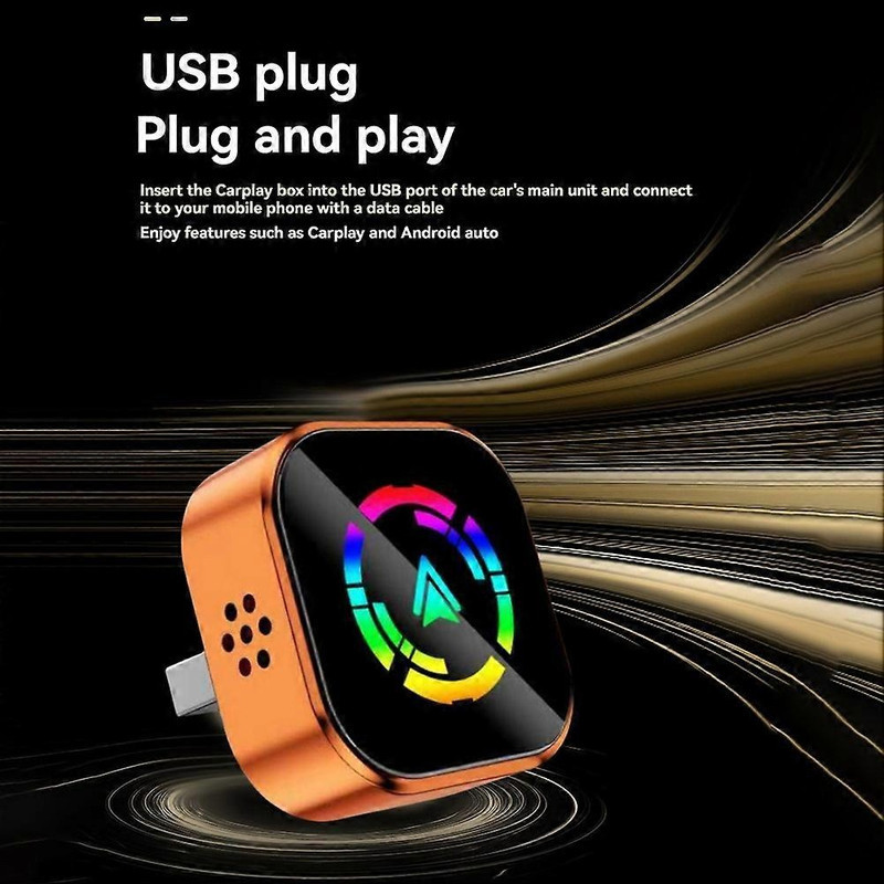 کارپلی و اندروید اتو مدل Wireless CarPlayAndroid Auto Q1A به همراه مبدل USB به USB-C