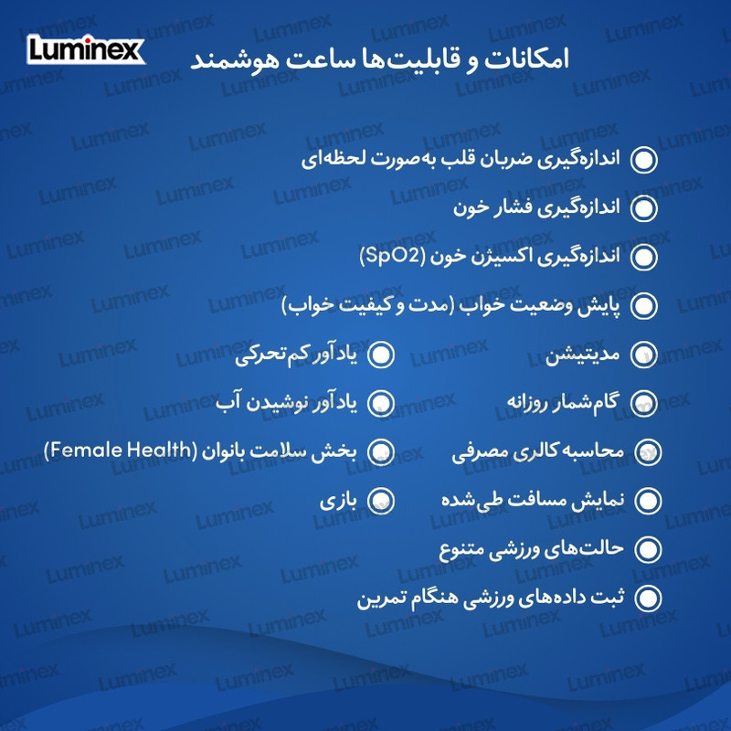 ساعت هوشمند 1.27 اینچ لومینکس مدل SK6 mini با بند سیلیکونی