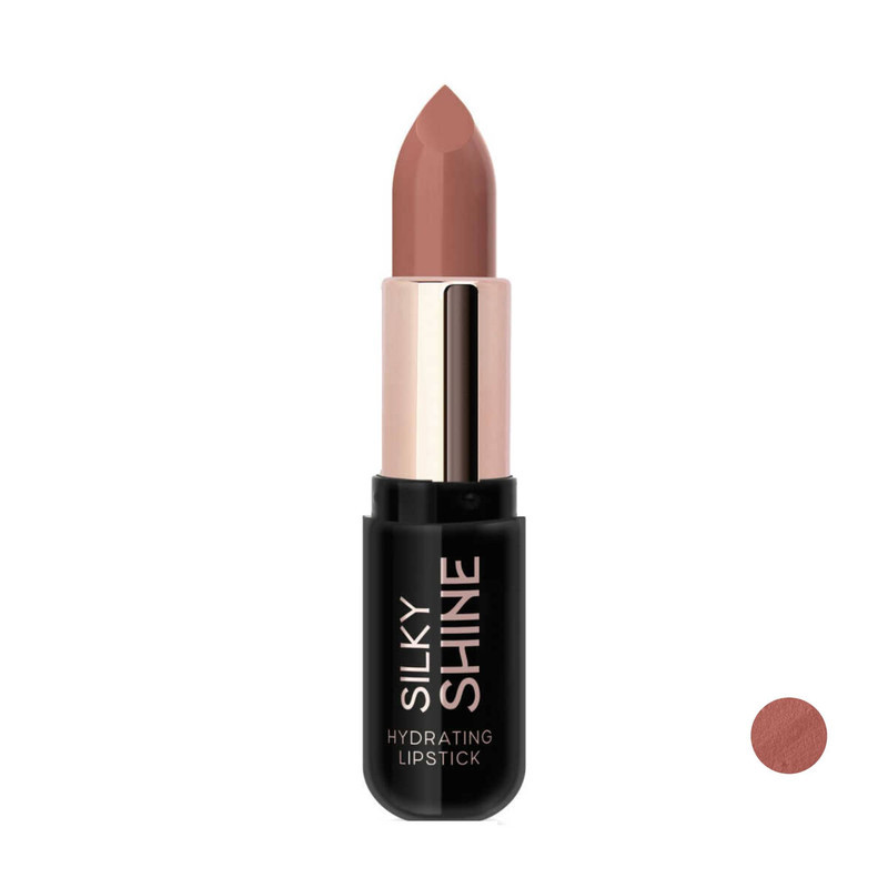 رژ لب جامد براق گلدن رز مدل Silky Shine شماره 205