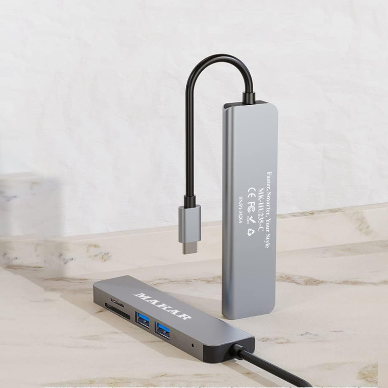 هاب و کارت خوان 5 پورت USB-C ماکار مدل 5in1 MK-HU235-C