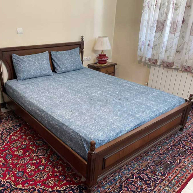 سرویس ملحفه مدل کشدار تخت طرح پتینه 2 نفره 3 تکه