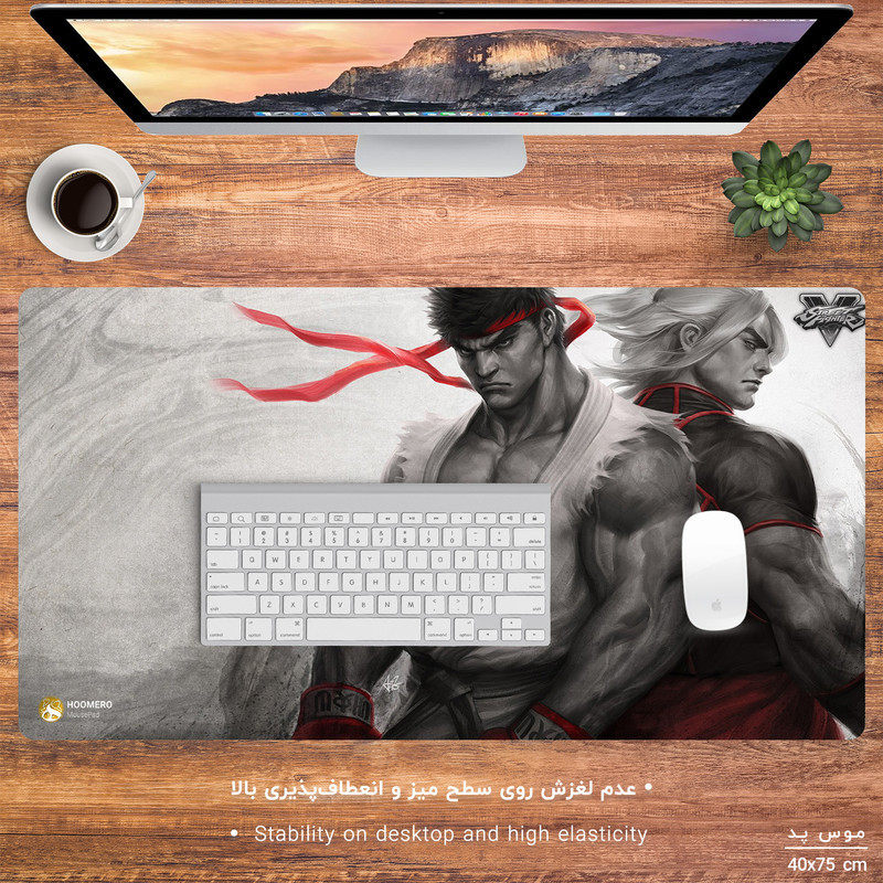 ماوس پد مخصوص بازی هومرو مدل MX1078 طرح بازی استریت فایتر
