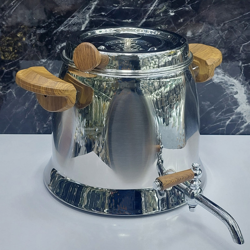 ست کتری و قوری تی جی اچ مدل کاوه طرح چوب