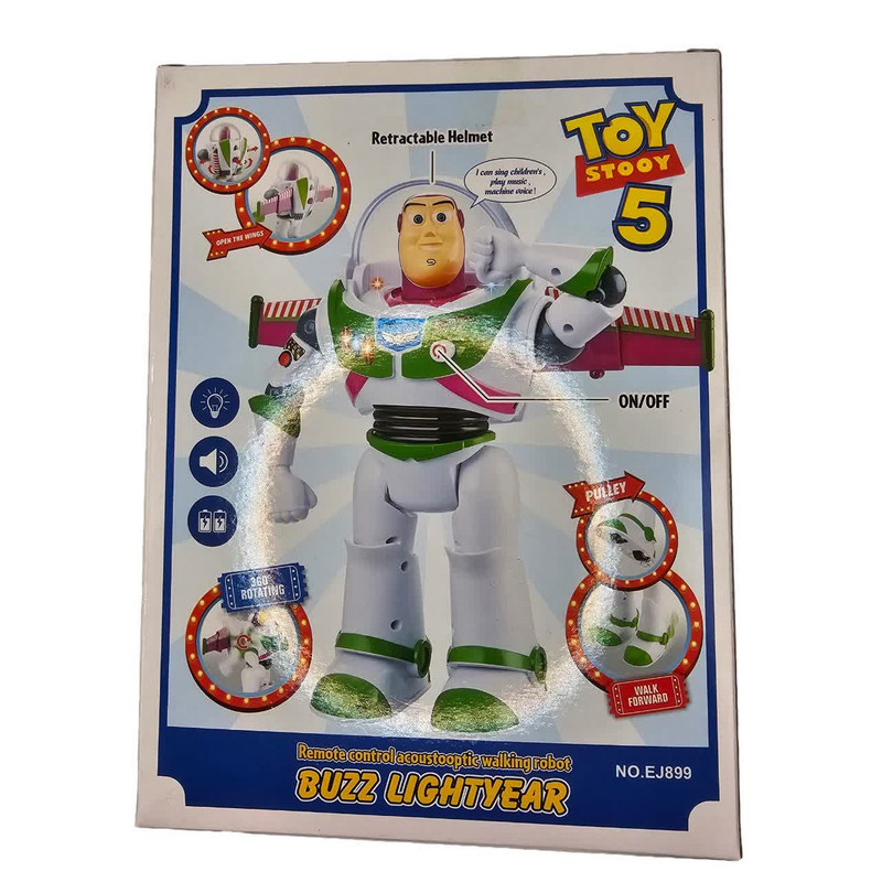 اسباب بازی ناب سل مدل ربات کنترلی بازلایتر شارژی موزیکال کد  Rechargeable musical remote control buzz lightyear tooy stooy5 با قابلیت راه رفتن و انجام حرکات نمایشی