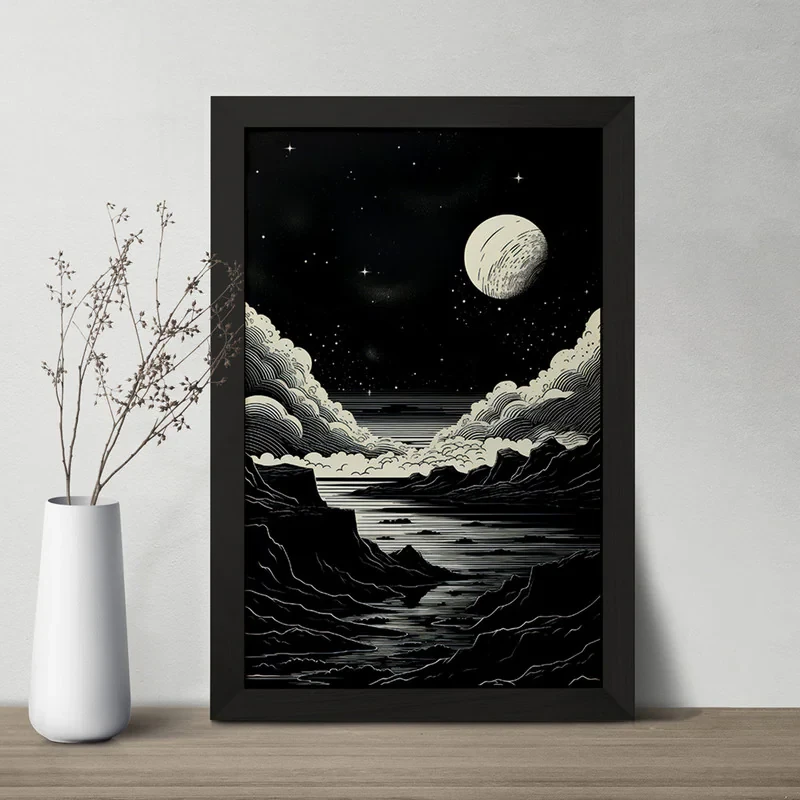 تابلو خندالو مدل ماه (Moon) کد F2698
