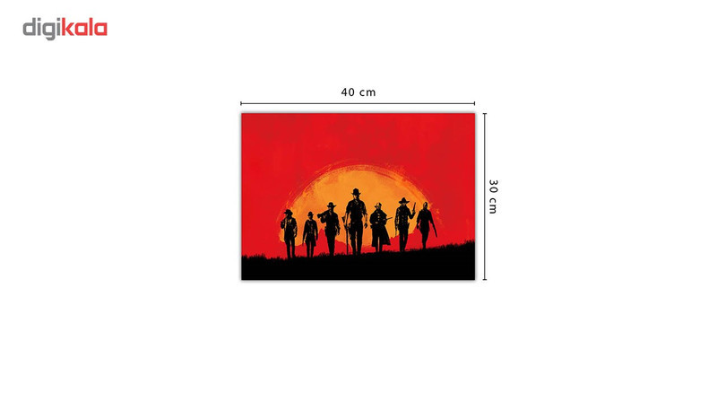 تابلو شاسی ونسونی طرح Red Dead Redemption سایز 30 × 40