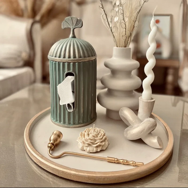 جای دستمال کاغذی مدل برگ