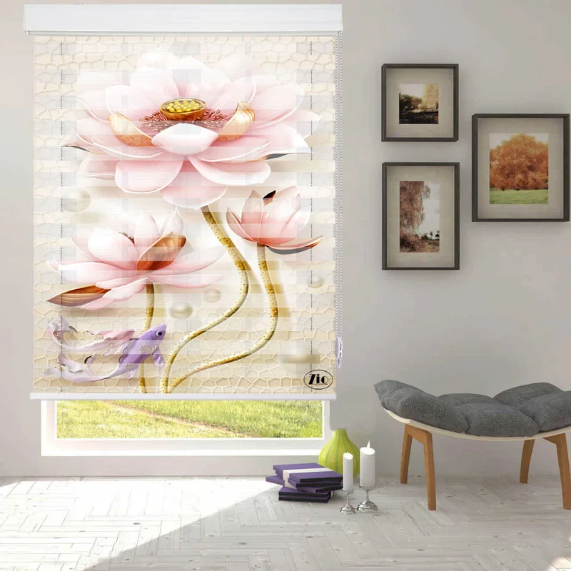 پرده زبرا زیو مدل 3D-1082 سایز 100x150 سانتی متر