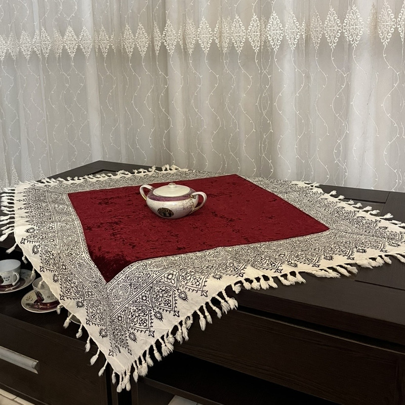رومیزی قلمکار مدل مخمل اصفهان