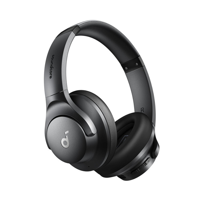 هدفون بلوتوثی انکر مدل Soundcore Q20i با نویز کنسلینگ فعال (ANC)، درگاه شارژ USB Type-C، دارای 2 میکروفون داخلی و 2 میکروفون خارجی، پشتیبانی از صدای Hi-Res از طریق کابل AUX