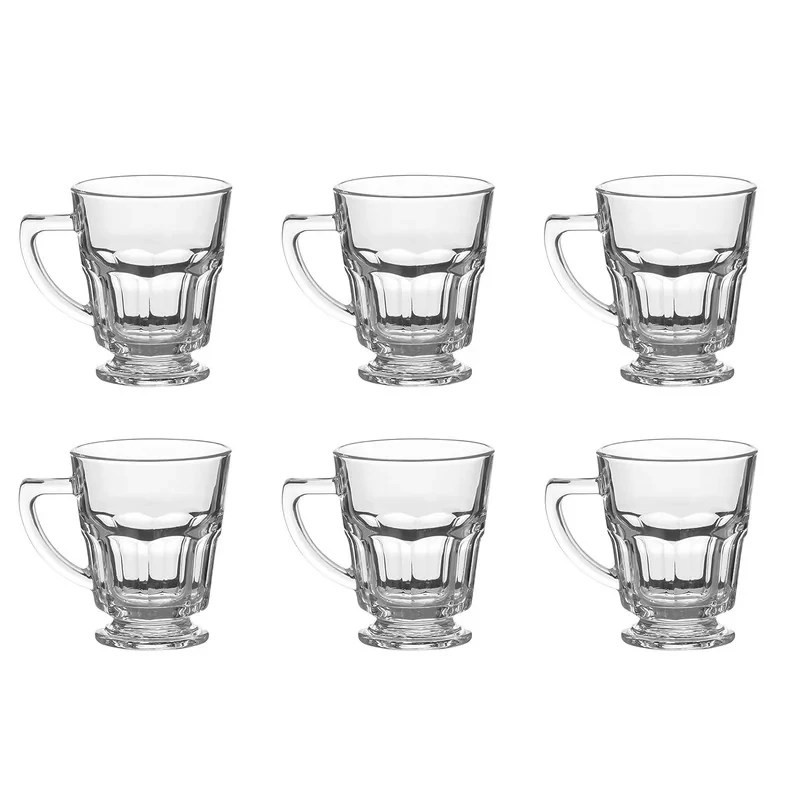 لیوان دلی گلس مدل کازابلانکا طرح پاشاباغچه کد 1369N بسته شش عددی