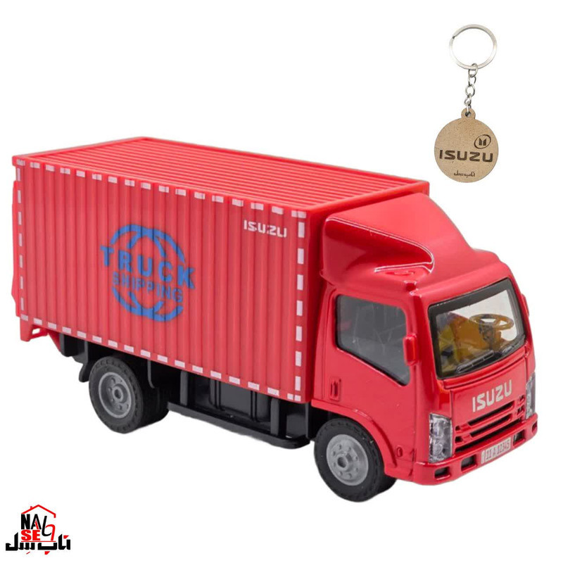 ماکت ماشین ناب سل مدل کامیونت فلزی ایسوزو یخچال دار چراغدار موزیکال Isuzu truck metal car with lights and music