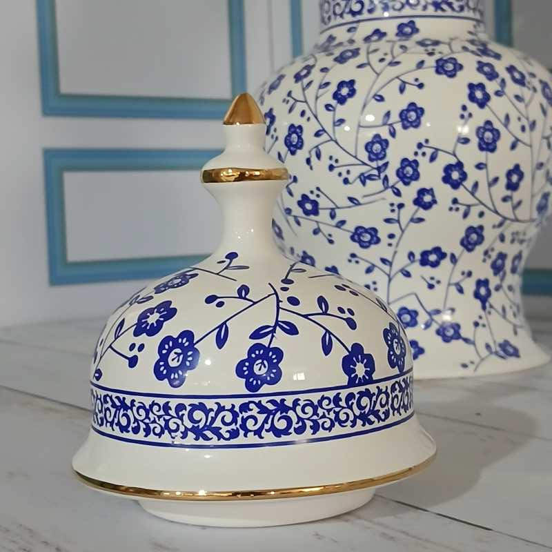 دکوری وسل لوکس مدل جینجر جار طرح حاشیه گلریز کد 038