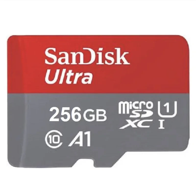 کارت حافظه microSDHC سن دیسک مدل Ultra A1 کلاس 10 استاندارد UHS-I سرعت 100MBps ظرفیت ۲۵۶ گیگابایت به همراه آداپتور SD