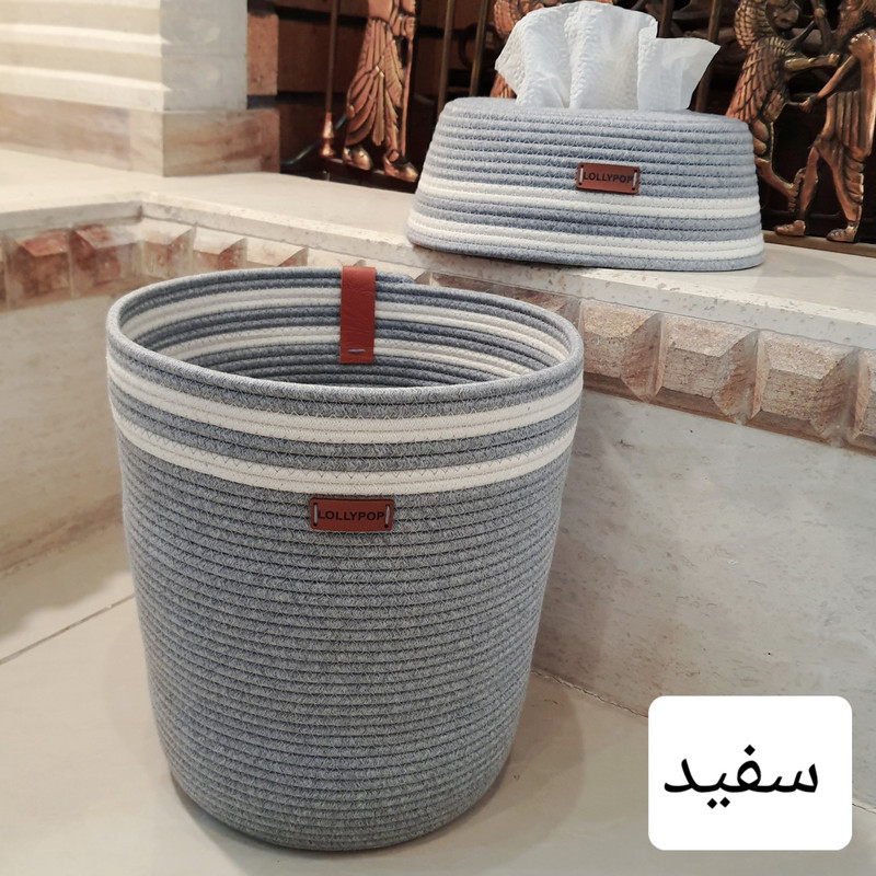 ست سطل و جای دستمال کاغذی لالی پاپ مدل C211